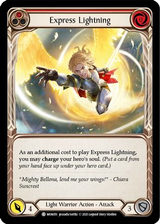 Express Lightning (Red) (MON051) - Monarch Unlimited Edition Rainbow Foil