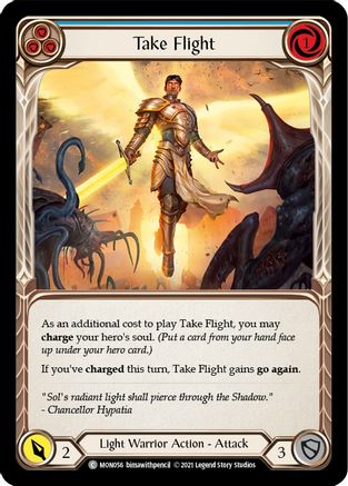 Take Flight (Blue) (MON056) (1st Edition) Rainbow Foil - Monarch