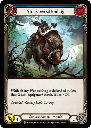 Stony Woottonhog (Blue) (MON286) 1st Edition Rainbow Foil - Monarch