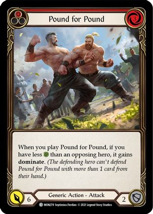 Pound for Pound (Red) (MON278) 1st Edition Rainbow Foil - Monarch