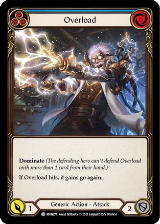 Overload (Blue) (MON277) (1st Edition) Rainbow Foil - Monarch