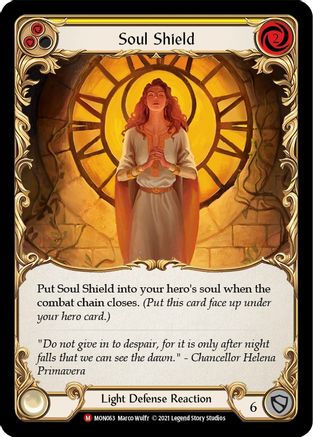 Soul Shield (MON063) (1st Edition) Rainbow Foil - Monarch