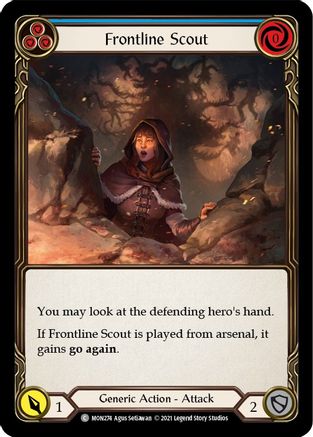 Frontline Scout (Blue) (MON274) 1st Edition Rainbow Foil - Monarch
