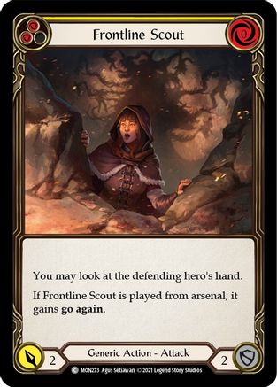 Frontline Scout (Yellow) (MON273) 1st Edition Rainbow Foil - Monarch