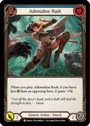Adrenaline Rush (Blue) (MON265) (1st Edition) - Monarch