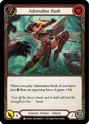 Adrenaline Rush (Red) (MON263) (Unlimited Edition) Rainbow Foil - Monarch