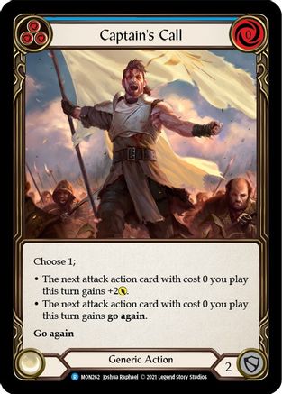 Captain's Call (Blue) (MON262) (1st Edition) Rainbow Foil - Monarch