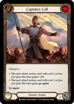 Captain's Call (Yellow) (MON261) 1st Edition  - Monarch
