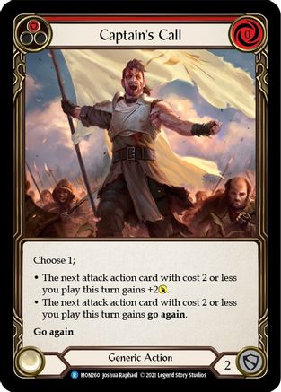 Captain's Call (Red) (MON260) (1st Edition) Rainbow Foil - Monarch