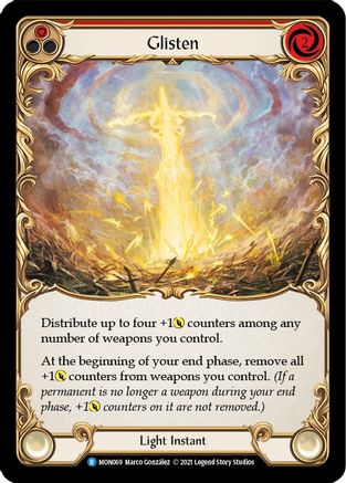 Glisten (Red) (MON069) 1st Edition Rainbow Foil - Monarch