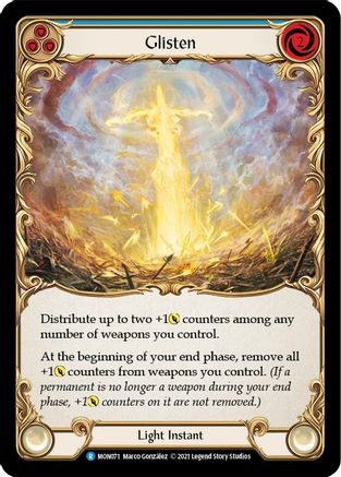 Glisten (Blue) 1st Edition Rainbow Foil (MON071) - Monarch