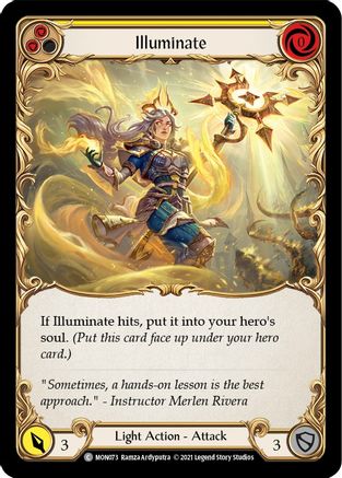 Illuminate (Yellow) (MON073) 1st Edition Rainbow Foil - Monarch
