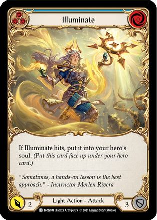 Illuminate (Blue) (MON074) 1st Edition Rainbow Foil - Monarch