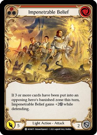 Impenetrable Belief (Red) Unlimited Edition  (MON075) - Monarch | Silver Goblin