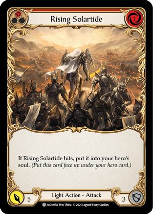 Rising Solartide (Red) (MON078) (Unlimited Edition) Rainbow Foil - Monarch