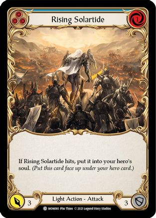 Rising Solartide (Blue) [MON080-RF] (Monarch)  1st Edition Rainbow Foil