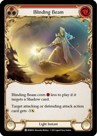 Blinding Beam (Red) (MON084) (1st Edition) Rainbow Foil - Monarch
