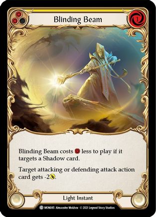 Blinding Beam (Yellow) 1st Edition Rainbow Foil (MON085) - Monarch