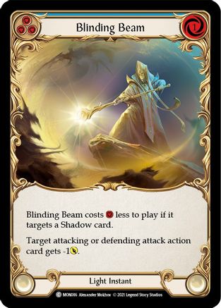 Blinding Beam (Blue) (MON086) - Monarch Unlimited Edition Rainbow Foil | Silver Goblin