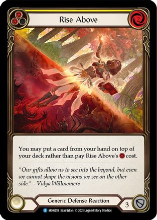 Rise Above (Yellow) (MON258) 1st Edition Rainbow Foil - Monarch