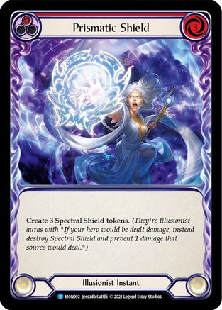 Prismatic Shield (Red) (MON092) 1st Edition Rainbow Foil - Monarch