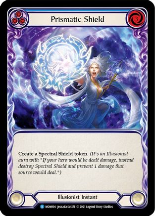 Prismatic Shield (Blue) (MON094) 1st Edition Rainbow Foil - Monarch