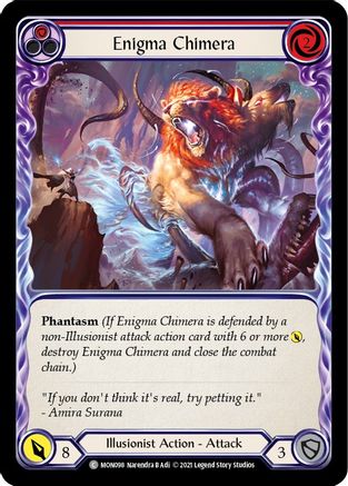 Enigma Chimera (Red) (MON098) 1st Edition Rainbow Foil - Monarch