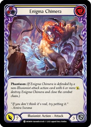 Enigma Chimera (Yellow) (MON099) 1st Edition Rainbow Foil - Monarch