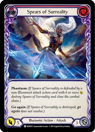 Spears of Surreality (Red) (MON101) - Monarch Unlimited Edition Rainbow Foil | Silver Goblin