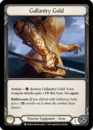 Gallantry Gold Unlimited Edition Rainbow Foil (MON108) - Monarch | Silver Goblin