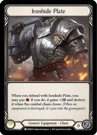 Ironhide Plate (MON242) 1st Edition  - Monarch