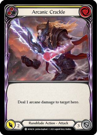 Arcanic Crackle (Yellow) (MON236) (Unlimited Edition) - Monarch