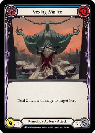 Vexing Malice (Blue) (MON234) (Unlimited Edition) Rainbow Foil - Monarch