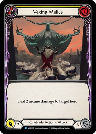 Vexing Malice (Yellow) (MON233) (Unlimited Edition) - Monarch