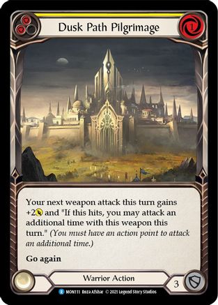 Dusk Path Pilgrimage (Yellow) (MON111) 1st Edition Rainbow Foil - Monarch