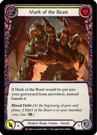 Mark of the Beast (MON124) 1st Edition  - Monarch