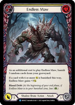 Endless Maw (Yellow) (MON127) 1st Edition  - Monarch