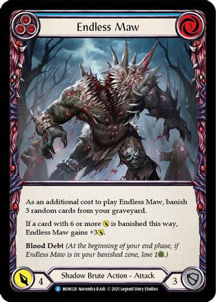 Endless Maw (Blue) (MON128) 1st Edition  - Monarch