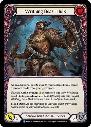 Writhing Beast Hulk (Yellow) (MON130) (1st Edition) - Monarch