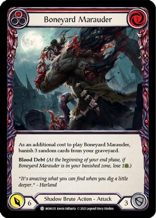 Boneyard Marauder (Red) (MON135) (Unlimited Edition) - Monarch