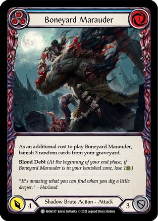 Boneyard Marauder (Blue) (MON137) (Unlimited Edition) - Monarch