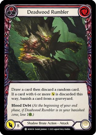 Deadwood Rumbler (Red) (MON138) 1st Edition Rainbow Foil - Monarch