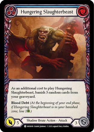 Hungering Slaughterbeast (Blue) (MON149) 1st Edition  - Monarch