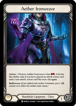 Aether Ironweave (MON230) (1st Edition) Cold Foil - Monarch