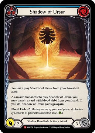 Shadow of Ursur (MON156) 1st Edition Rainbow Foil - Monarch