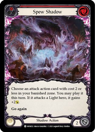 Spew Shadow (Red) (MON212) (1st Edition) Rainbow Foil - Monarch