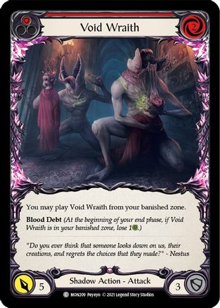 Void Wraith (Red) (MON209) (1st Edition) - Monarch
