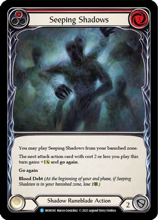 Seeping Shadows (Red) (MON165) 1st Edition  - Monarch