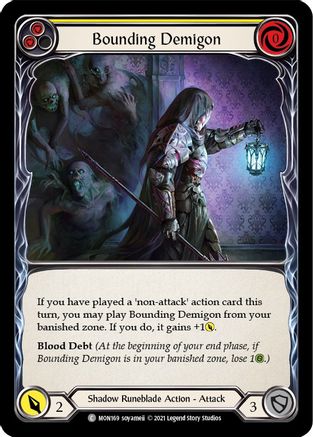Bounding Demigon (Yellow) (MON169) (Unlimited Edition) Rainbow Foil - Monarch