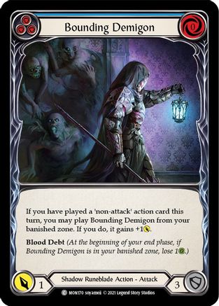 Bounding Demigon (Blue) (MON170) (Unlimited Edition) Rainbow Foil - Monarch